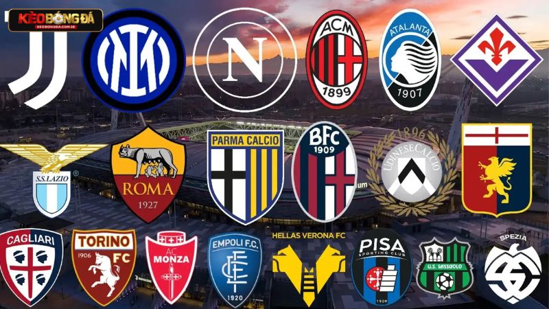 Có tổng cộng 20 đội bóng sẽ cùng nhau thi đấu tại Serie A