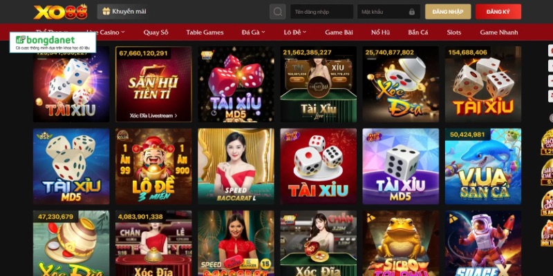 Khám phá kho game đa dạng của nhà cái XO88