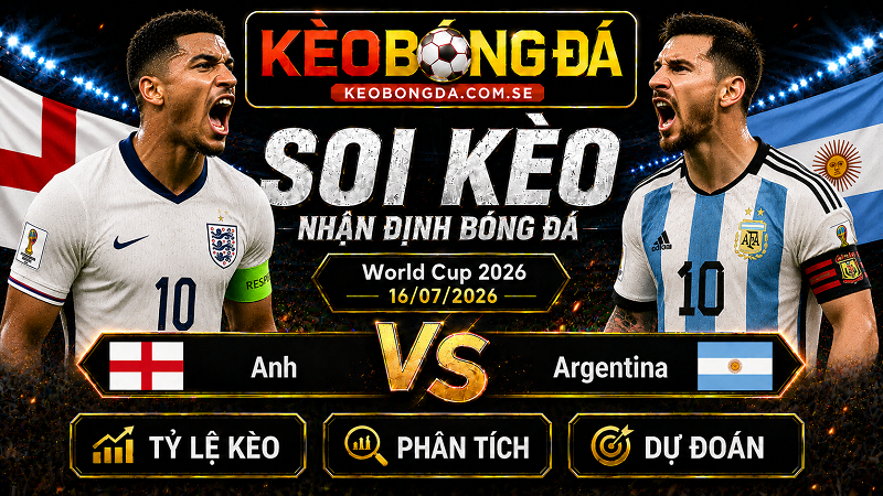 Đội hình dự kiến trước trận Anh và Argentina
