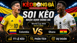 Đội hình dự kiến trước trận  Colombia và Ghana